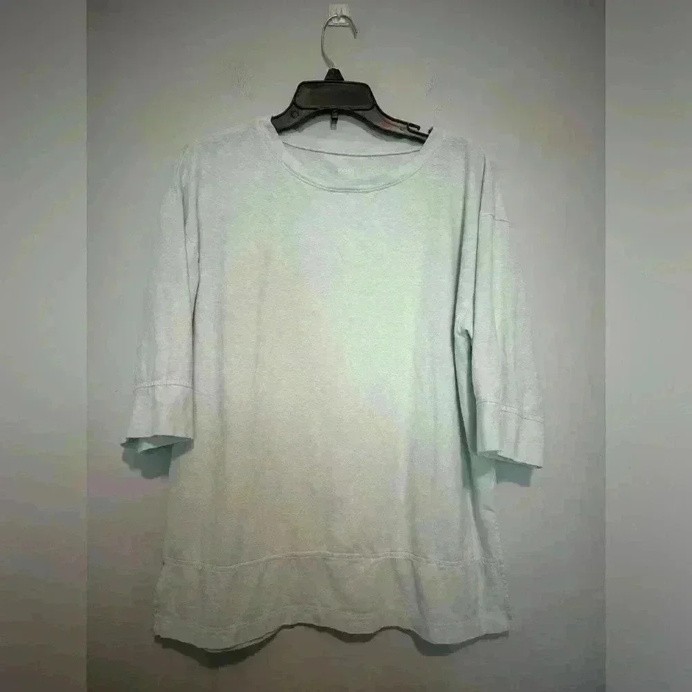Pure Jill J.Jill Hemp & Cotton Knit Seamed Tunic Size XS Light Blue